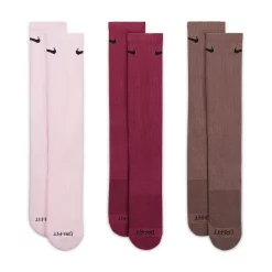 Women's Nike Everyday Plus Cushioned Training Crew Socks 3-pk. 10 Women's Nike Everyday Plus Cushioned Training Crew Socks 3-pk. -Nike Clothing store 5698315 Pink Mix