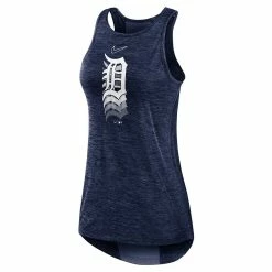 Women's Nike Navy Detroit Tigers Logo Fade High Neck Performance Tank Top -Nike Clothing store 5704433 ALT2