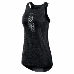 Women's Nike Black Chicago White Sox Logo Fade High Neck Performance Tank Top -Nike Clothing store 5704449 ALT2
