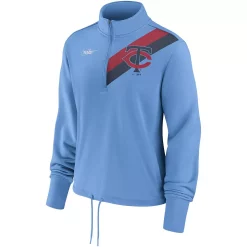 Women's Nike Light Blue Minnesota Twins 1965 Cooperstown Collection Rewind Stripe Performance Half-Zip Pullover 5 Women's Nike Light Blue Minnesota Twins 1965 Cooperstown Collection Rewind Stripe Performance Half-Zip Pullover -Nike Clothing store 5704543 ALT2