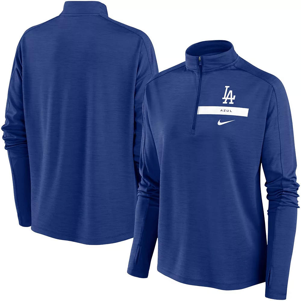 Women's Nike Royal Los Angeles Dodgers Primetime Local Touch Pacer Quarter-Zip Top 1 Women's Nike Royal Los Angeles Dodgers Primetime Local Touch Pacer Quarter-Zip Top