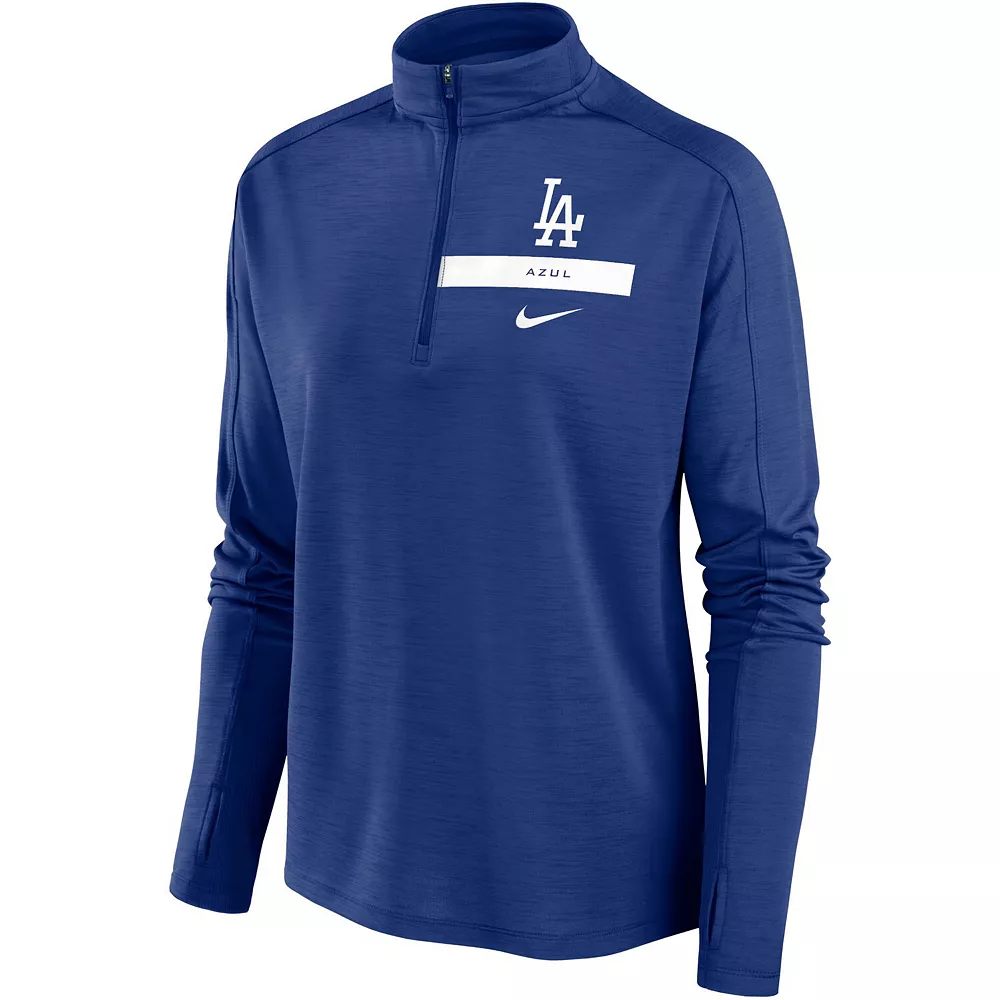 Women's Nike Royal Los Angeles Dodgers Primetime Local Touch Pacer Quarter-Zip Top 3 Women's Nike Royal Los Angeles Dodgers Primetime Local Touch Pacer Quarter-Zip Top - Image 3