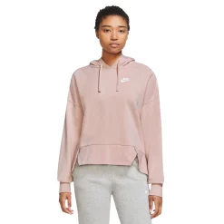 Women's Nike Sportswear Club Fleece Oversized Hoodie -Nike Clothing store 5710431 Pink Oxford