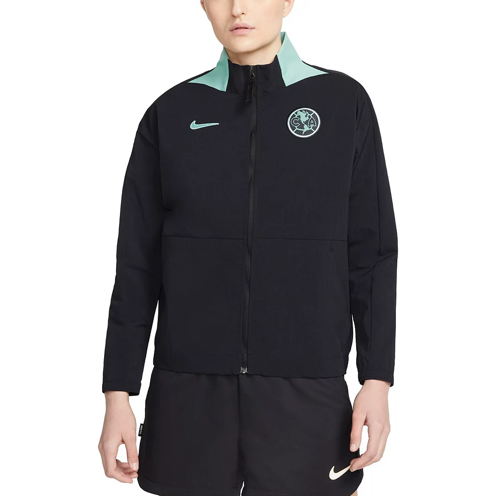 Women's Nike Black Club America Anthem Raglan Full-Zip Jacket 2 Women's Nike Black Club America Anthem Raglan Full-Zip Jacket - Image 2