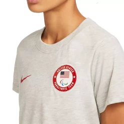 Women's Nike Oatmeal Team USA Paralympics Puck T-Shirt -Nike Clothing store 5730275 ALT3