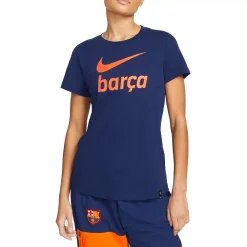 Women's Nike Blue Barcelona Swoosh T-Shirt