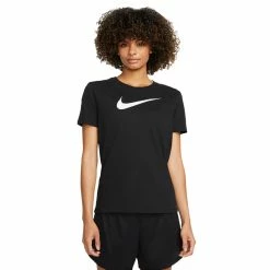 Women's Nike Dri-FIT Swoosh Graphic Tee 13 Women's Nike Dri-FIT Swoosh Graphic Tee -Nike Clothing store 5738085 Charcoal