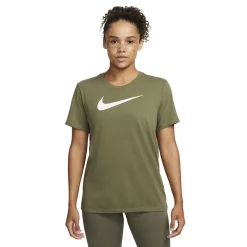Women's Nike Dri-FIT Swoosh Graphic Tee 15 Women's Nike Dri-FIT Swoosh Graphic Tee -Nike Clothing store 5738085 Medium Olive