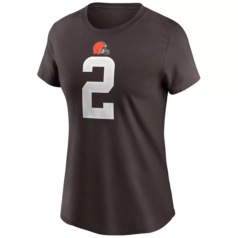Women's Nike Amari Cooper Brown Cleveland Browns Player Name & Number T-Shirt 3 Women's Nike Amari Cooper Brown Cleveland Browns Player Name & Number T-Shirt - Image 3