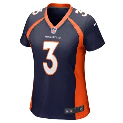 Women's Nike Russell Wilson Navy Denver Broncos Alternate Game Jersey -Nike Clothing store 5762218 ALT2