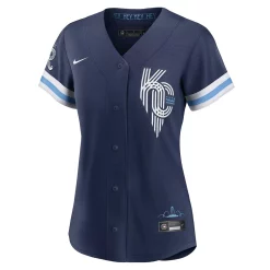 Women's Nike Navy Kansas City Royals 2022 City Connect Replica Jersey -Nike Clothing store 5793637 ALT2