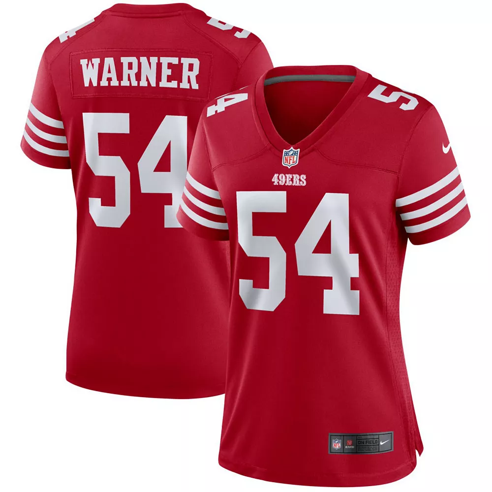 Women's Nike Fred Warner Scarlet San Francisco 49ers Player Game Jersey 2 Women's Nike Fred Warner Scarlet San Francisco 49ers Player Game Jersey - Image 2