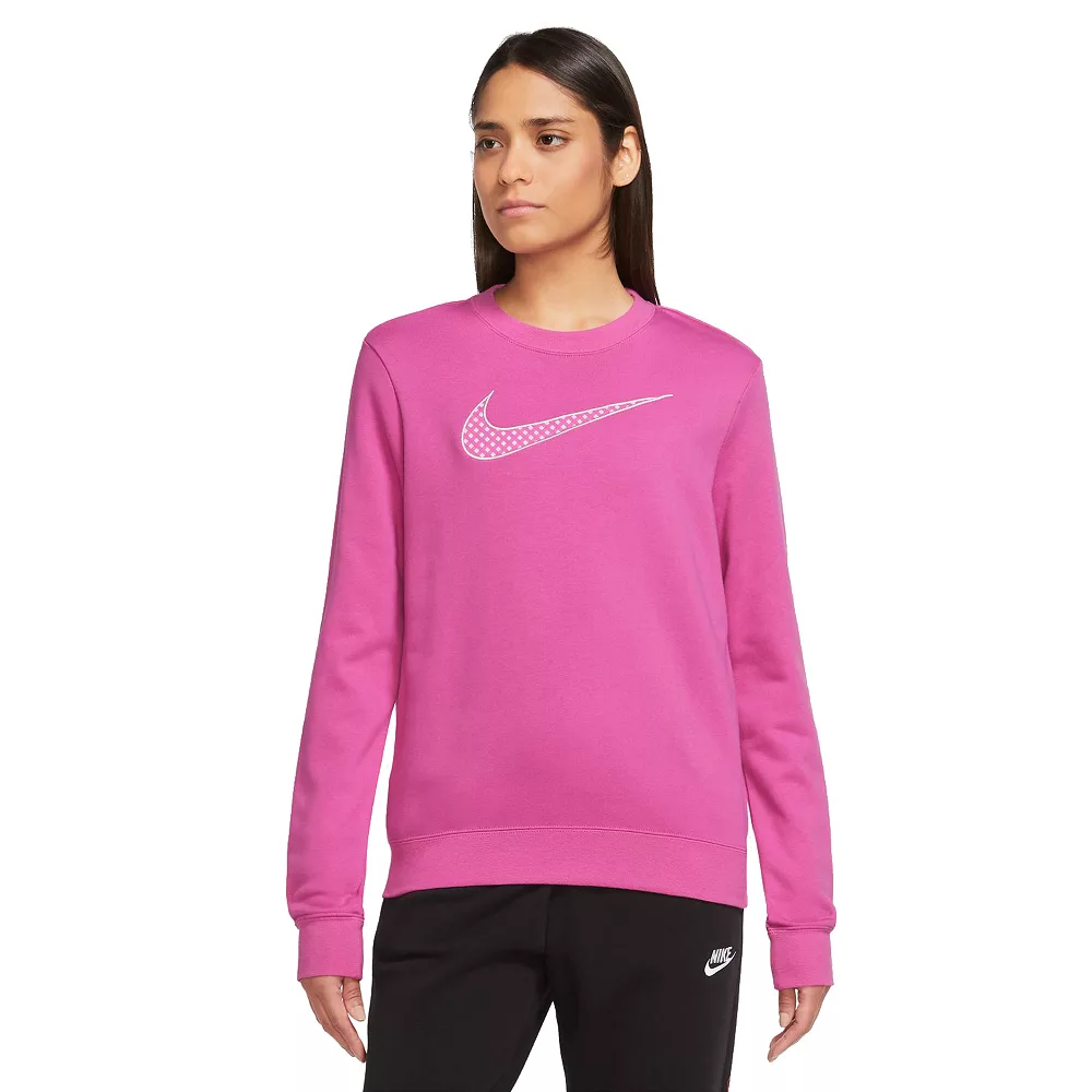 Women's Nike Sportswear Club Fleece Gingham Logo Sweatshirt 3 Women's Nike Sportswear Club Fleece Gingham Logo Sweatshirt - Image 3