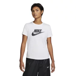 Women's Nike Sportswear Essentials Logo Tee -Nike Clothing store 5813729 White