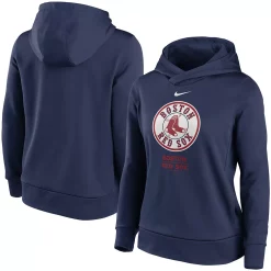 Women's Nike Navy Boston Red Sox Alternate Logo Performance Pullover Hoodie