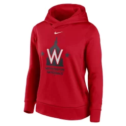 Women's Nike Red Washington Nationals Alternate Logo Performance Pullover Hoodie -Nike Clothing store 5820791 ALT2