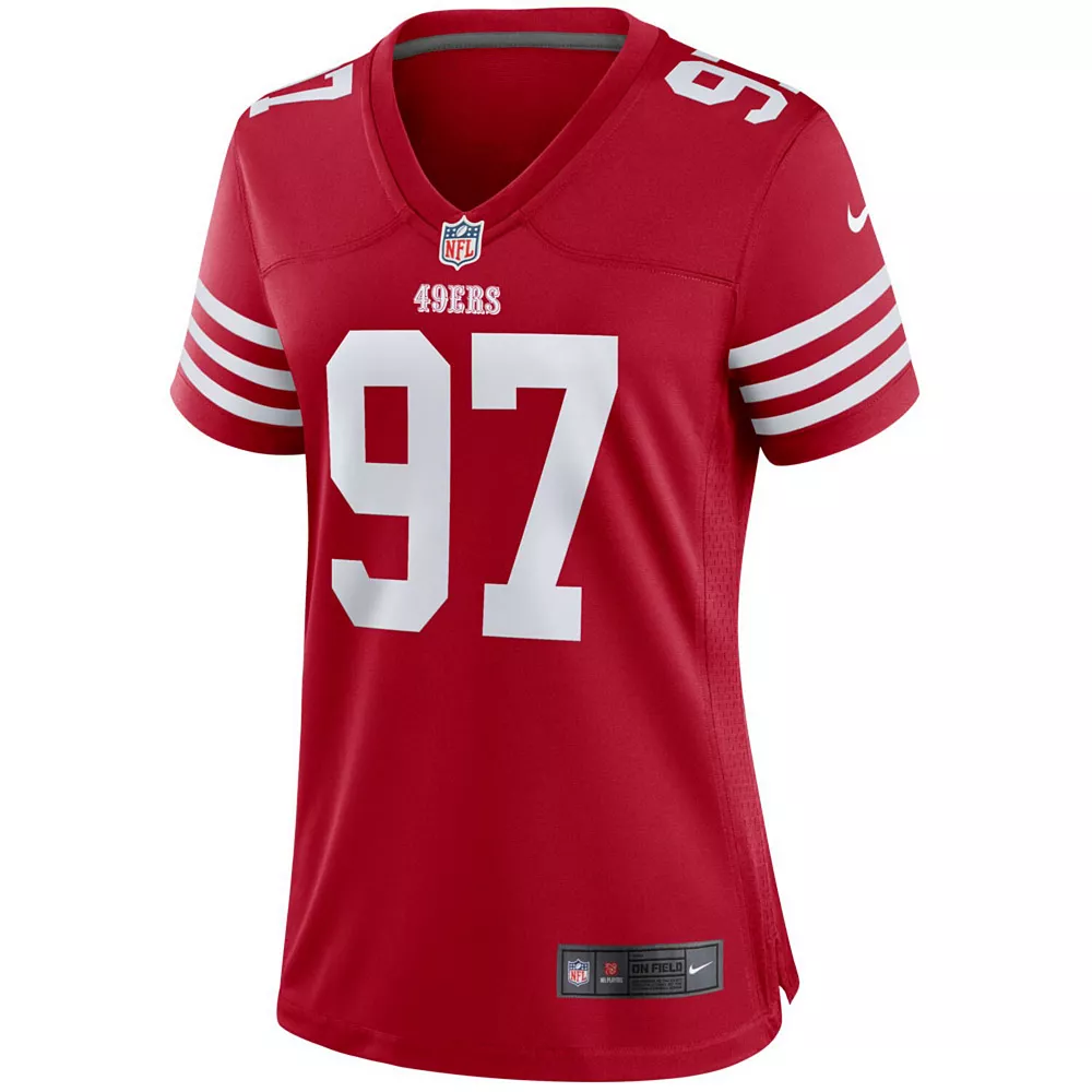 Women's Nike Nick Bosa Scarlet San Francisco 49ers Player Game Jersey 3 Women's Nike Nick Bosa Scarlet San Francisco 49ers Player Game Jersey - Image 3