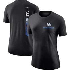 Women's Nike Black Kentucky Wildcats Tri-Blend 2-Hit T-Shirt