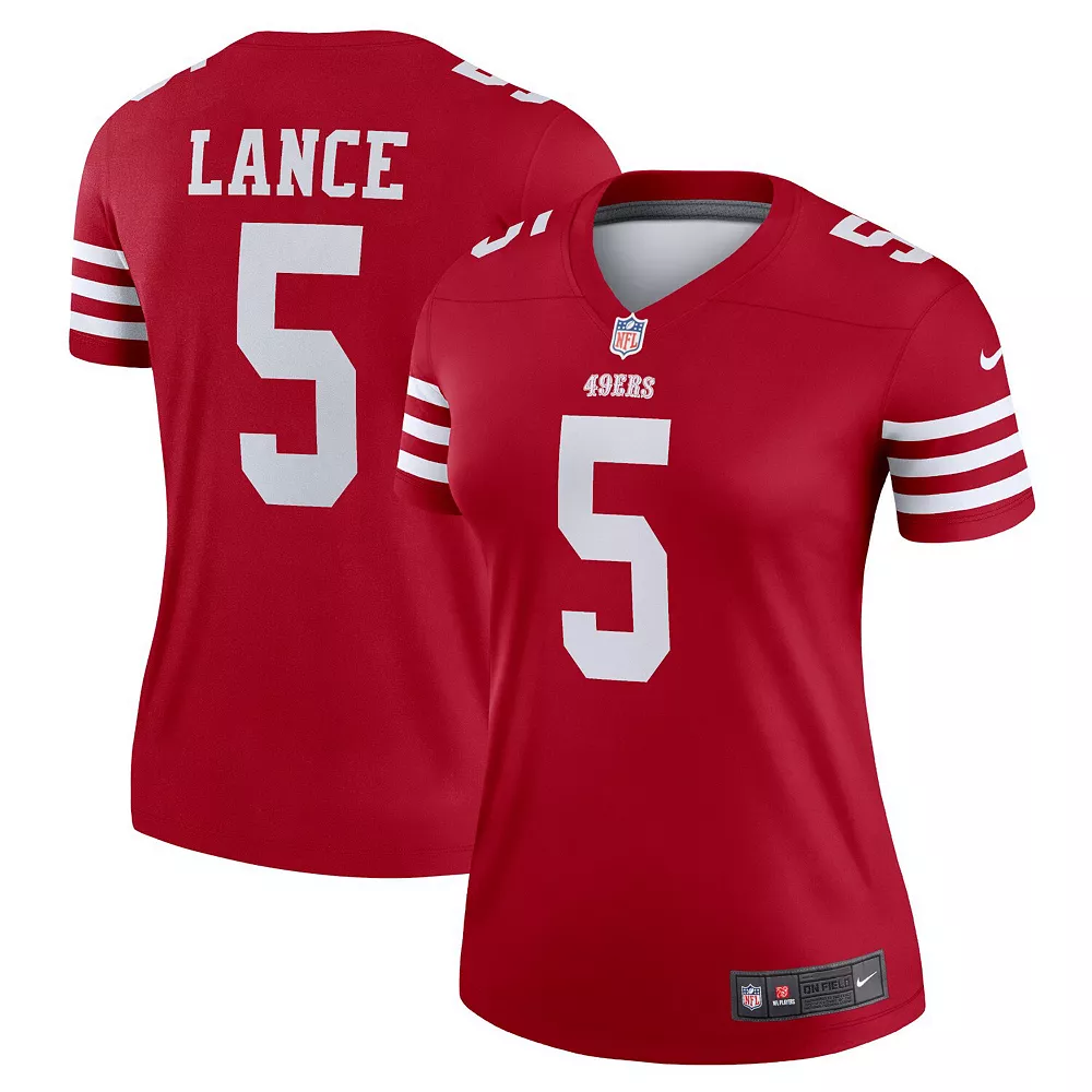 Women's Nike Trey Lance Scarlet San Francisco 49ers Legend Jersey 2 Women's Nike Trey Lance Scarlet San Francisco 49ers Legend Jersey - Image 2