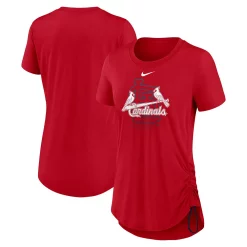 Women's Nike Red St. Louis Cardinals Side Cinch Fashion Tri-Blend Performance T-Shirt