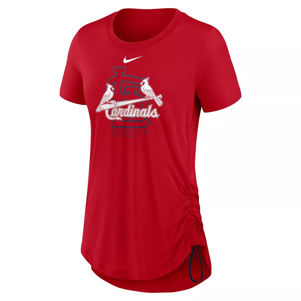 Women's Nike Red St. Louis Cardinals Side Cinch Fashion Tri-Blend Performance T-Shirt 3 Women's Nike Red St. Louis Cardinals Side Cinch Fashion Tri-Blend Performance T-Shirt - Image 3