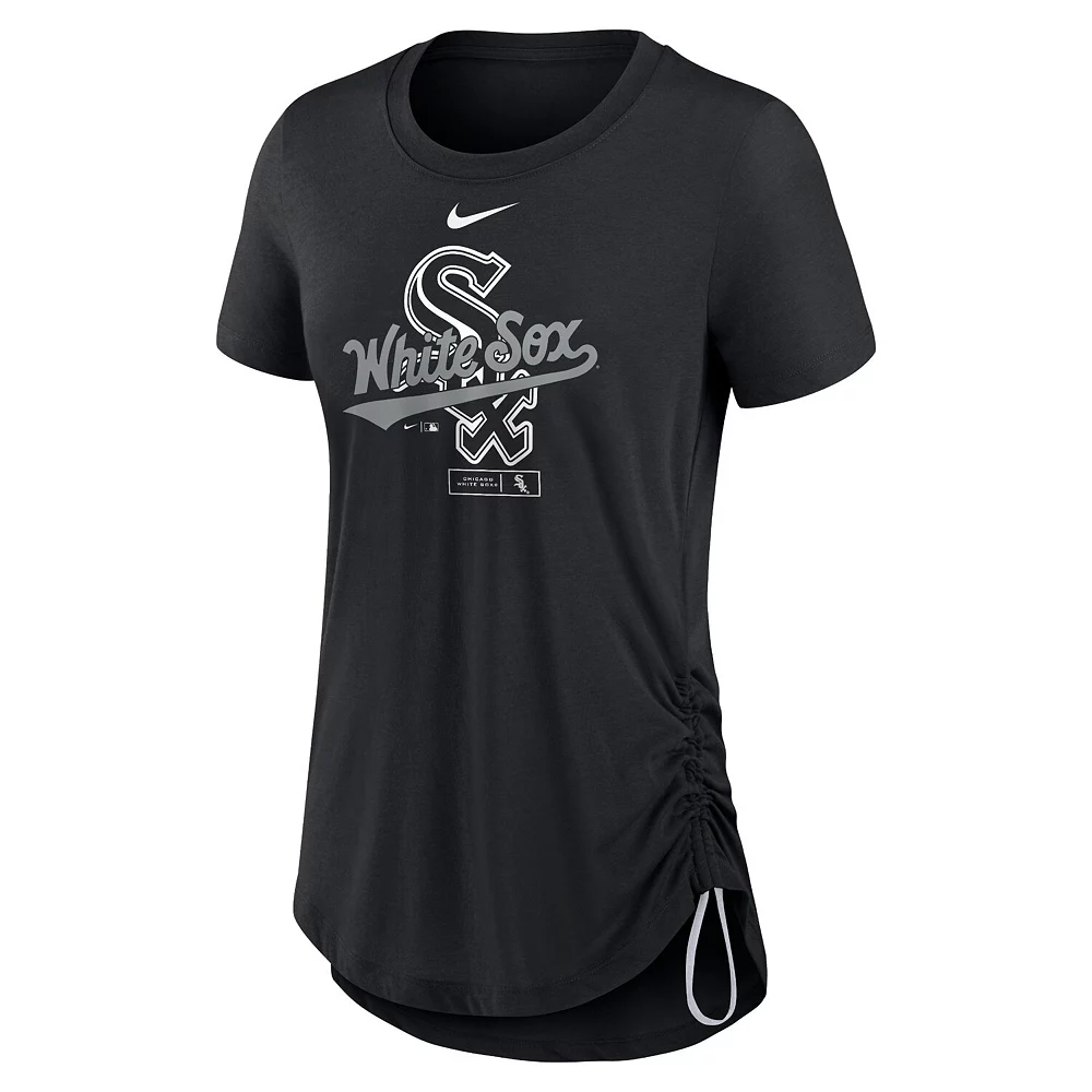 Women's Nike Black Chicago White Sox Side Cinch Fashion Tri-Blend Performance T-Shirt 3 Women's Nike Black Chicago White Sox Side Cinch Fashion Tri-Blend Performance T-Shirt - Image 3