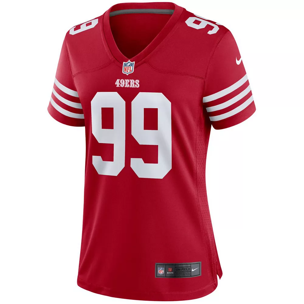 Women's Nike Javon Kinlaw Scarlet San Francisco 49ers Player Game Jersey 3 Women's Nike Javon Kinlaw Scarlet San Francisco 49ers Player Game Jersey - Image 3