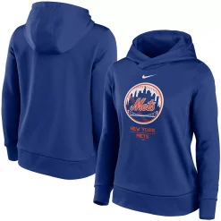 Women's Nike Royal New York Mets Alternate Logo Performance Pullover Hoodie