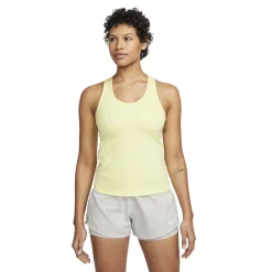 Nike Swoosh Medium-Impact Sports Bra Tank -Nike Clothing store 5831144 Lemon Chiffon
