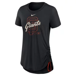 Women's Nike Black San Francisco Giants Side Cinch Fashion Tri-Blend Performance T-Shirt -Nike Clothing store 5844660 ALT2