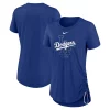 Women's Nike Royal Los Angeles Dodgers Side Cinch Fashion Tri-Blend Performance T-Shirt