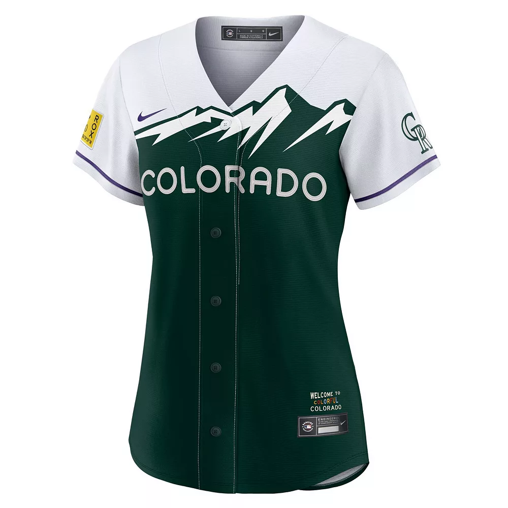 Women's Nike Charlie Blackmon Green Colorado Rockies 2022 City Connect Replica Player Jersey 3 Women's Nike Charlie Blackmon Green Colorado Rockies 2022 City Connect Replica Player Jersey - Image 3