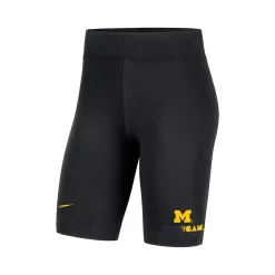 Women's Nike Black Michigan Wolverines Essential Tri-Blend Bike Shorts -Nike Clothing store 5862480 ALT2
