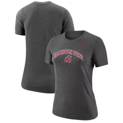 Women's Nike Heathered Charcoal Washington State Cougars Arch Performance T-Shirt