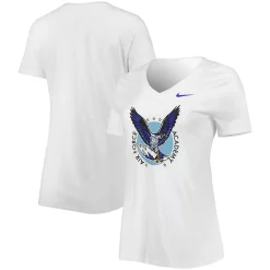Women's Nike White Air Force Falcons Vault Tri-Blend Mid V-Neck T-Shirt
