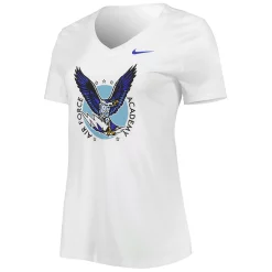 Women's Nike White Air Force Falcons Vault Tri-Blend Mid V-Neck T-Shirt -Nike Clothing store 5887464 ALT2