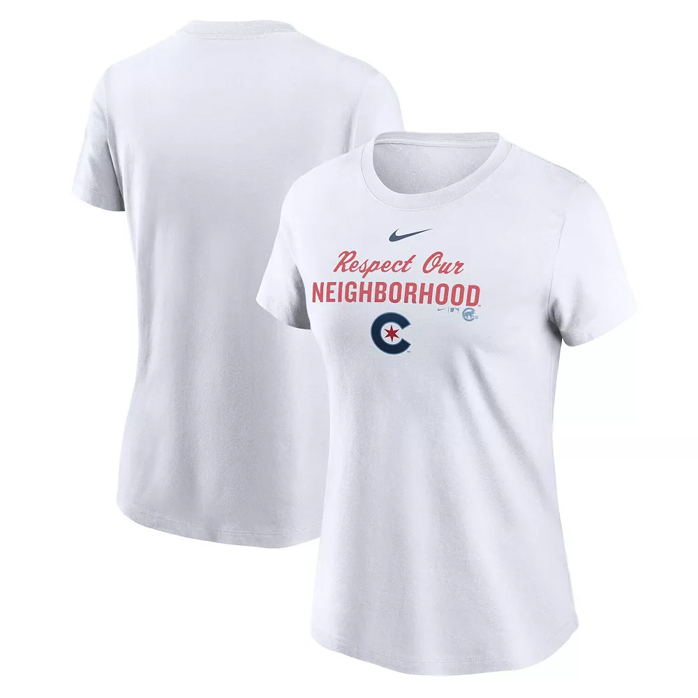 Women's Nike White Chicago Cubs City Connect T-Shirt 2 Women's Nike White Chicago Cubs City Connect T-Shirt - Image 2