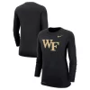 Women's Nike Wake Forest Demon Deacons Black Logo Performance Long Sleeve T-Shirt