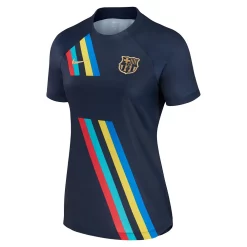 Women's Nike Navy Barcelona 2022/23 Pre-Match AWAY Performance Top -Nike Clothing store 5916666 ALT2