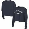 Women's Nike Navy Penn State Nittany Lions Est. Cropped Long Sleeve T-Shirt