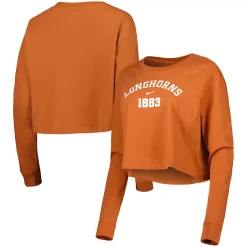 Women's Nike Texas Orange Texas Longhorns Est. Cropped Long Sleeve T-Shirt