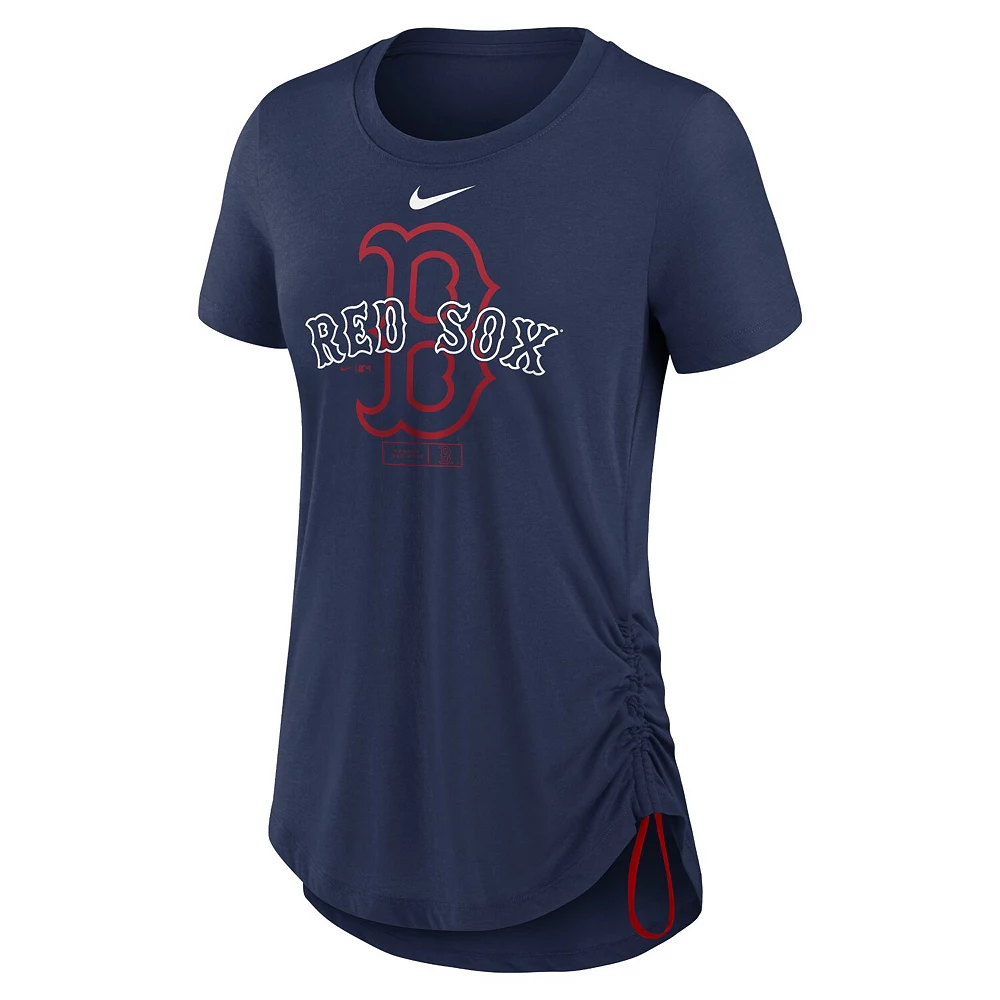 Women's Nike Navy Boston Red Sox Side Cinch Fashion Tri-Blend Performance T-Shirt 3 Women's Nike Navy Boston Red Sox Side Cinch Fashion Tri-Blend Performance T-Shirt - Image 3