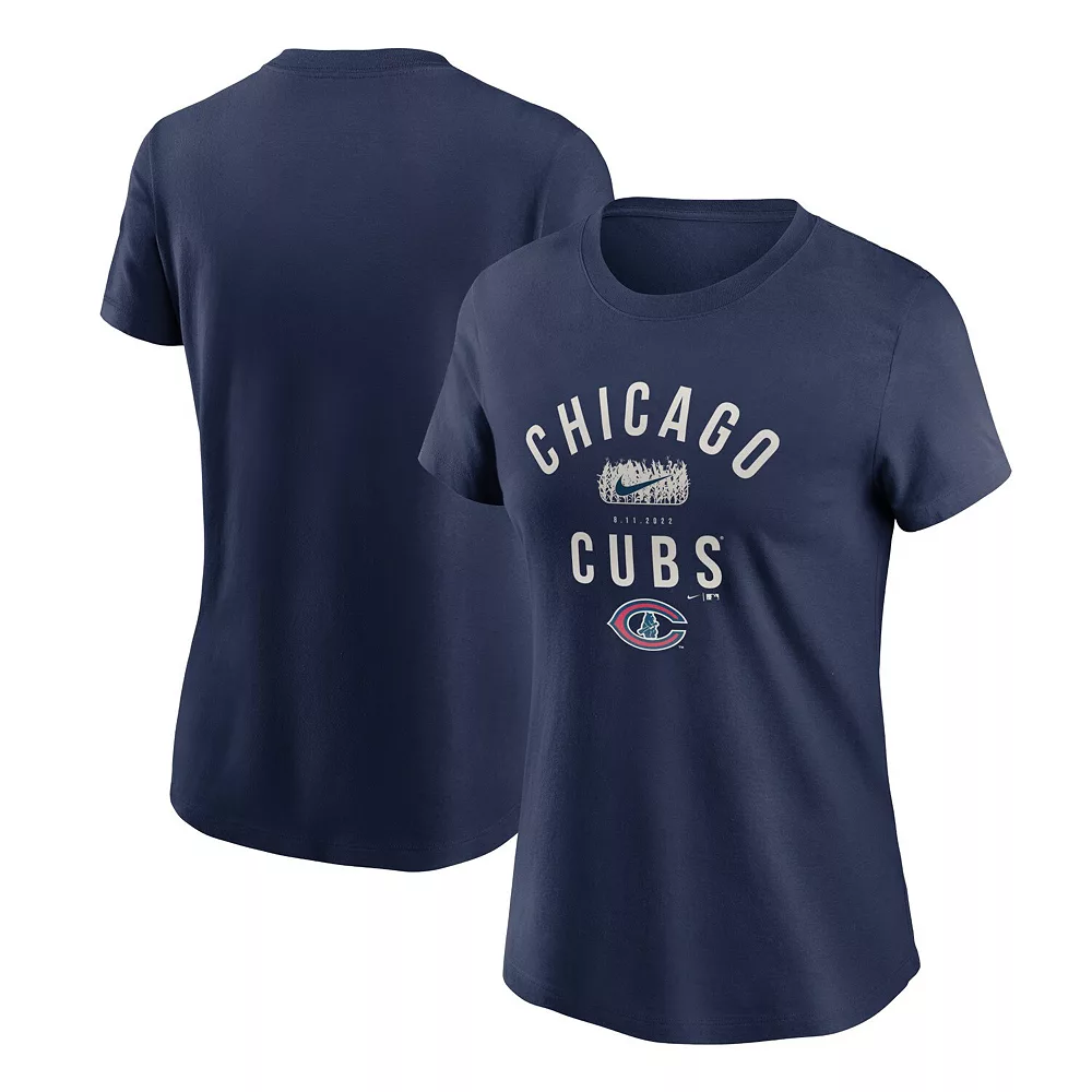 Women's Nike Navy Chicago Cubs 2022 Field of Dreams Collection T-Shirt 2 Women's Nike Navy Chicago Cubs 2022 Field of Dreams Collection T-Shirt - Image 2