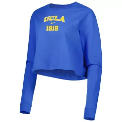 Women's Nike Blue UCLA Bruins Est. Cropped Long Sleeve T-Shirt -Nike Clothing store 5937324 ALT2