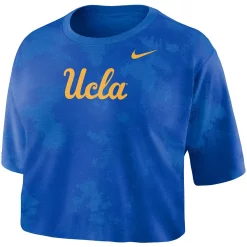 Women's Nike Blue UCLA Bruins Tie-Dye Cropped T-Shirt -Nike Clothing store 5937906 ALT2