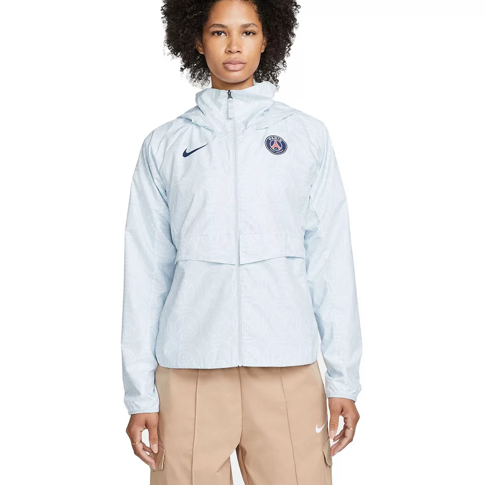 Women's Nike Gray Paris Saint-Germain AWF Raglan Full-Zip Jacket 2 Women's Nike Gray Paris Saint-Germain AWF Raglan Full-Zip Jacket - Image 2
