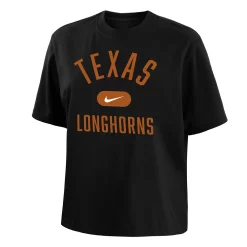Women's Nike Black Texas Longhorns Clean Team Boxy T-Shirt