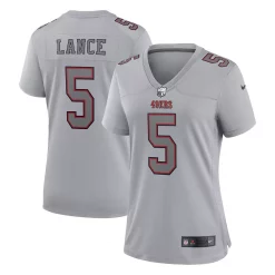 Women's Nike Trey Lance Gray San Francisco 49ers Atmosphere Fashion Game Jersey