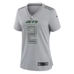 Women's Nike Zach Wilson Gray New York Jets Atmosphere Fashion Game Jersey -Nike Clothing store 5951701 ALT2