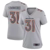 Women's Nike Justin Simmons Gray Denver Broncos Atmosphere Fashion Game Jersey